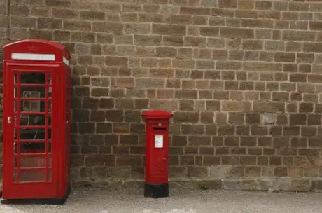 UK telephone box and post box