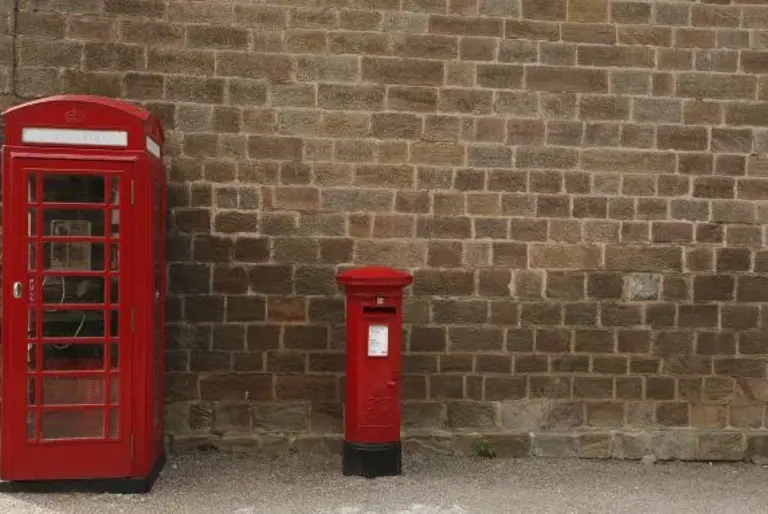 UK telephone box and post box