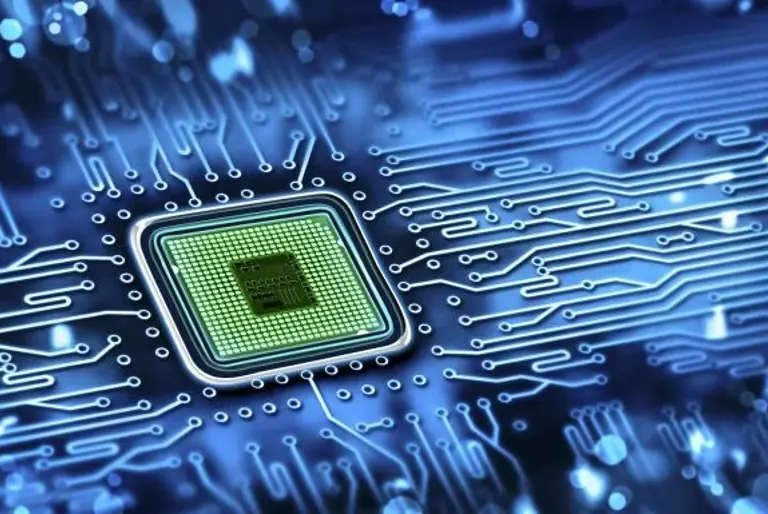 Microchip integrated into a motherboard Microchip integrated into a motherboard