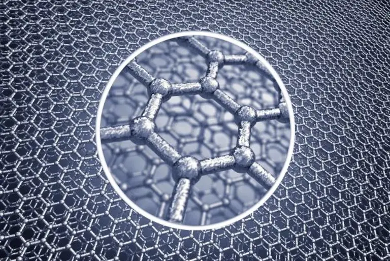 close-up of graphene nanotechnology