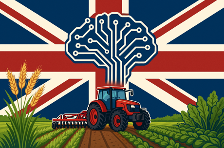 a union jack agriculture tractor AI